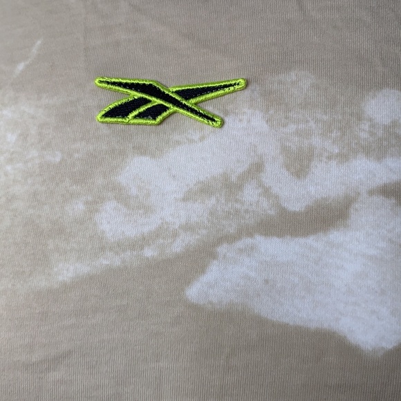 ✅REEBOK NWT MEN’S TAN WHITE TIE DYE CREW NECK SHORT SLEEVE T-SHIRT SIZE XL - Picture 4 of 8